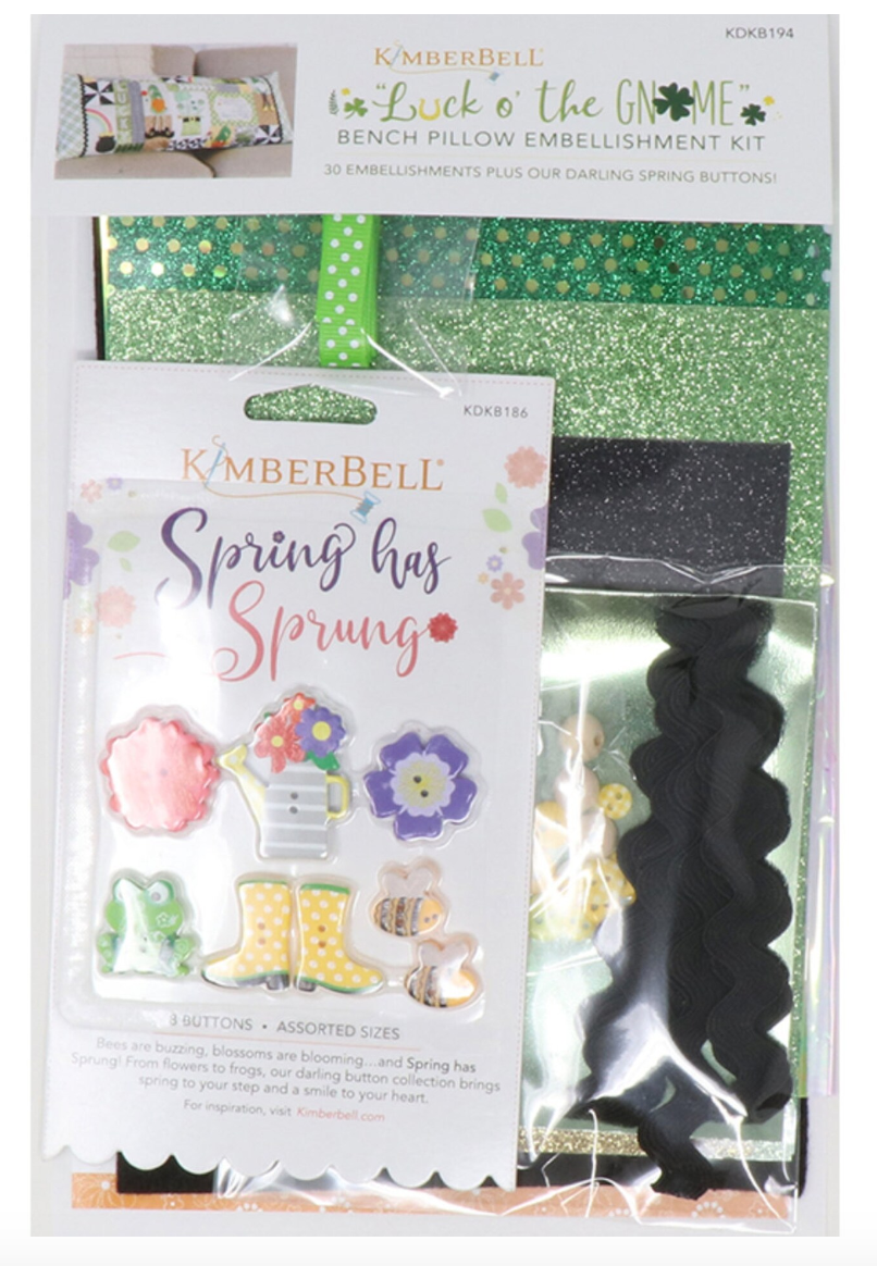 Luck o' The Gnome St. Patricks Day Bench Pillow Embellishment kit