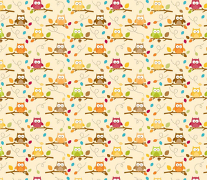 Owls Fabric - Harvest Friends Cream