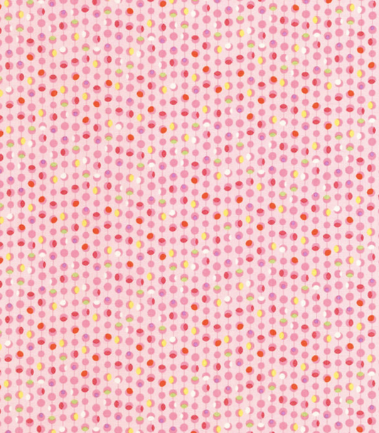 Dots Fabric - Pink Fabric - Cotton Fabric