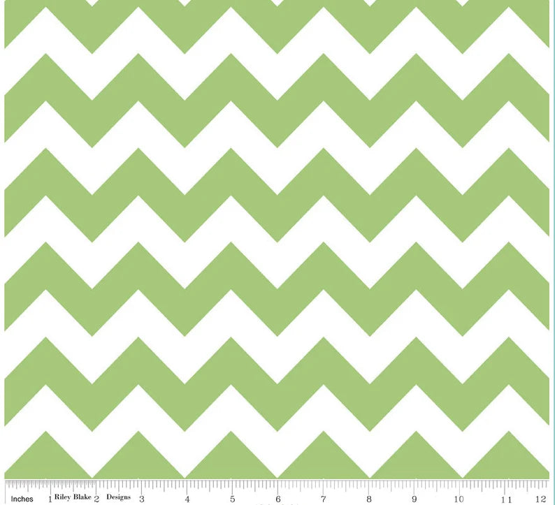 Green Chevron Fabric -  Chevron Fabric