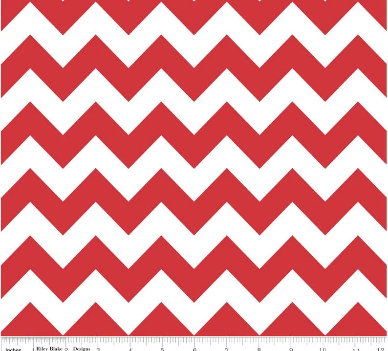 Red Chevron Fabric -  Chevron Fabric