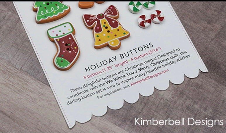 We whisk you a Merry Christmas Holiday Buttons Embellishment