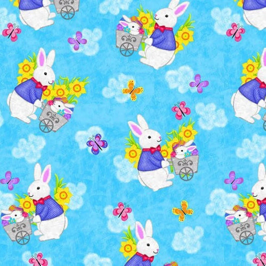 Hello Spring - Bunny - Easter Fabric