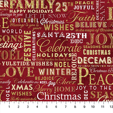 Stonehenge Christmas Joy - Fabric by Northcott