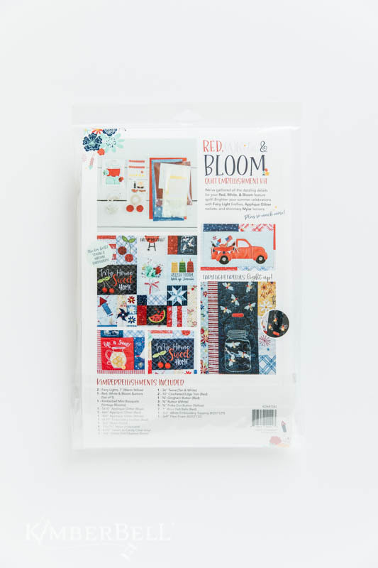 RED, WHITE & BLOOM EMBELLISHMENT BUNDLE