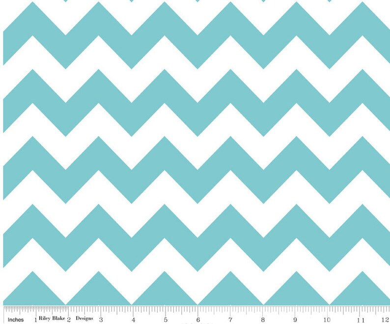 Sparkle Agua Chevron Fabric -  Chevron Fabric