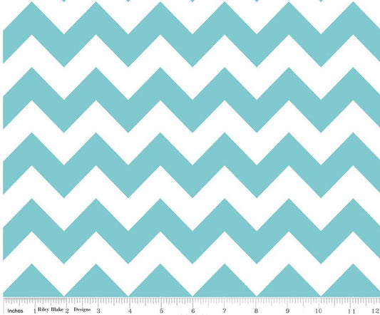 Sparkle Agua Chevron Fabric -  Chevron Fabric