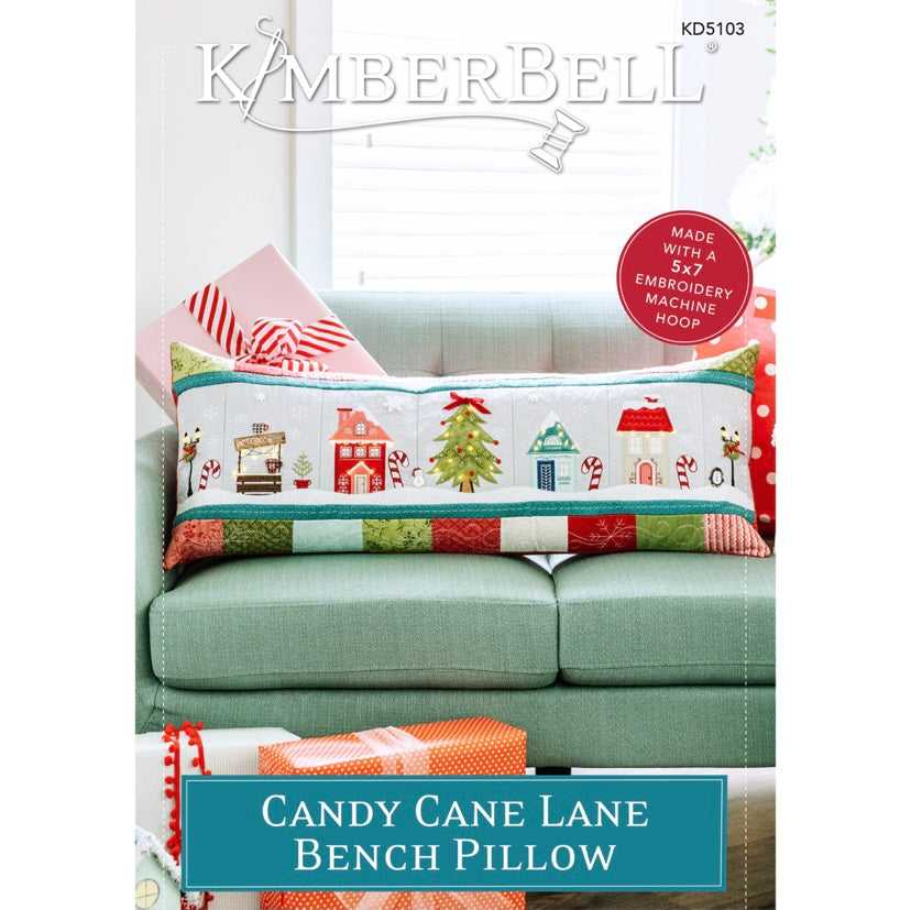 Candy Cane Lane Bench Pillow Embroidery version KD5103