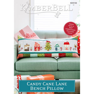 Candy Cane Lane Bench Pillow Embroidery version KD5103