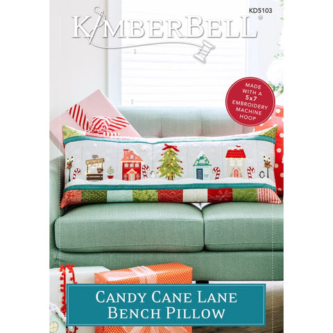 Candy Cane Lane Bench Pillow Embroidery version KD5103