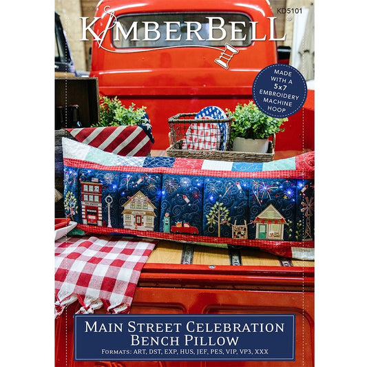 Main Street Celebration Bench Pillow – Embroidery CD