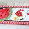 SLICE OF SUMMER WATERMELON BENCH PILLOW, MACHINE EMBROIDERY