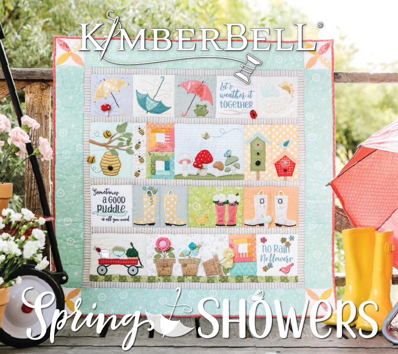 Spring Showers Quilt for Machine Embroidery
