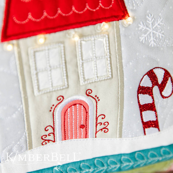 Candy Cane Lane Bench Pillow Embroidery version KD5103