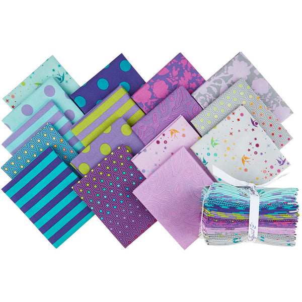 Tula Pink's True Colors Peacock Fat Quarter Bundle