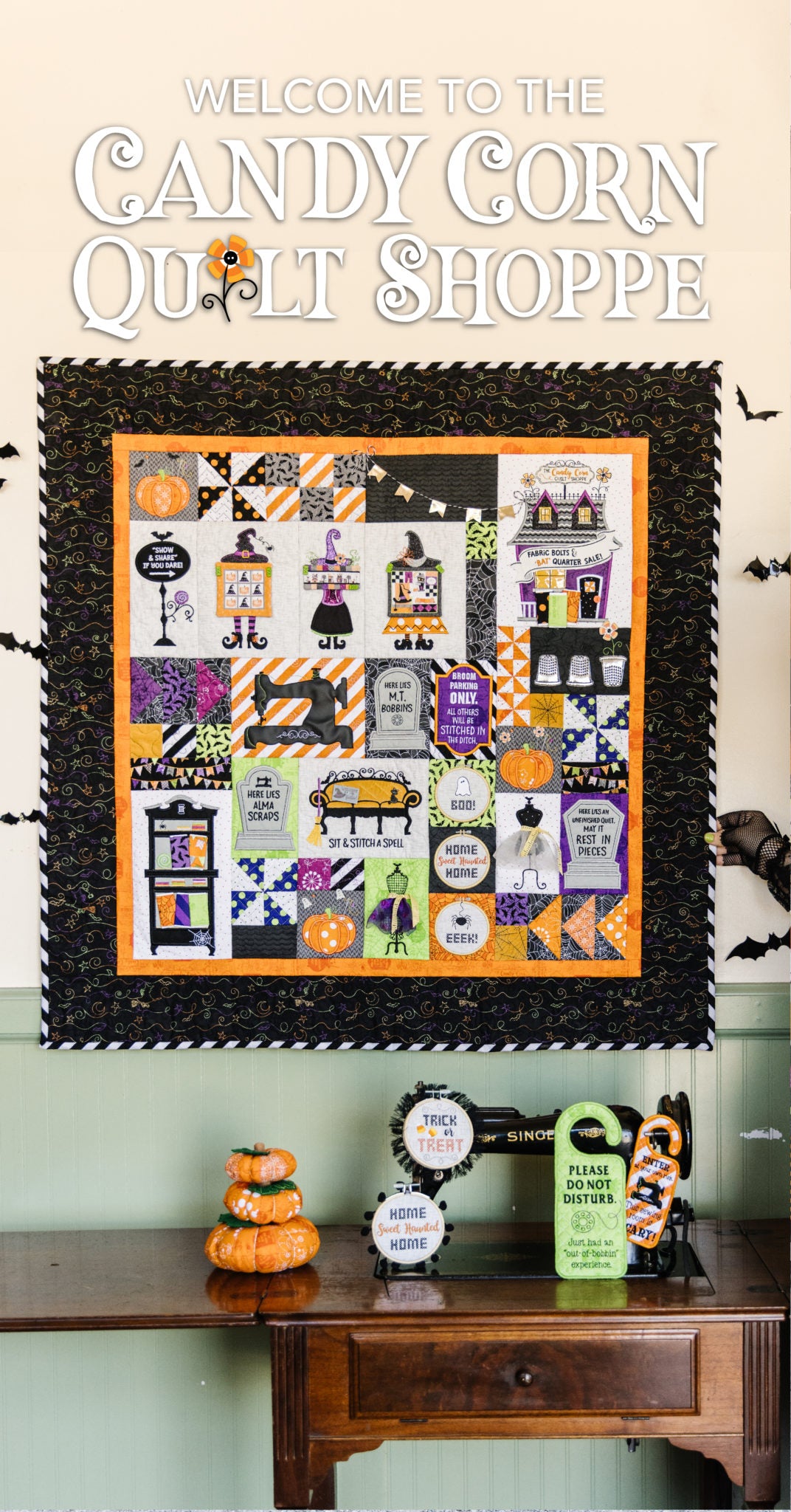 Candy Corn Quilt Shoppe Quilt Kit