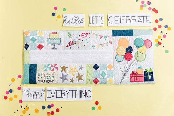 Shout Hooray! Bench Pillow embroidery cd KD5120