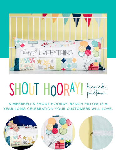 Shout Hooray! Bench Pillow embroidery cd KD5120